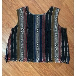 Color of Heat Handmade Cotton Top Unisex Size L Boho Hippie Festival Thailand